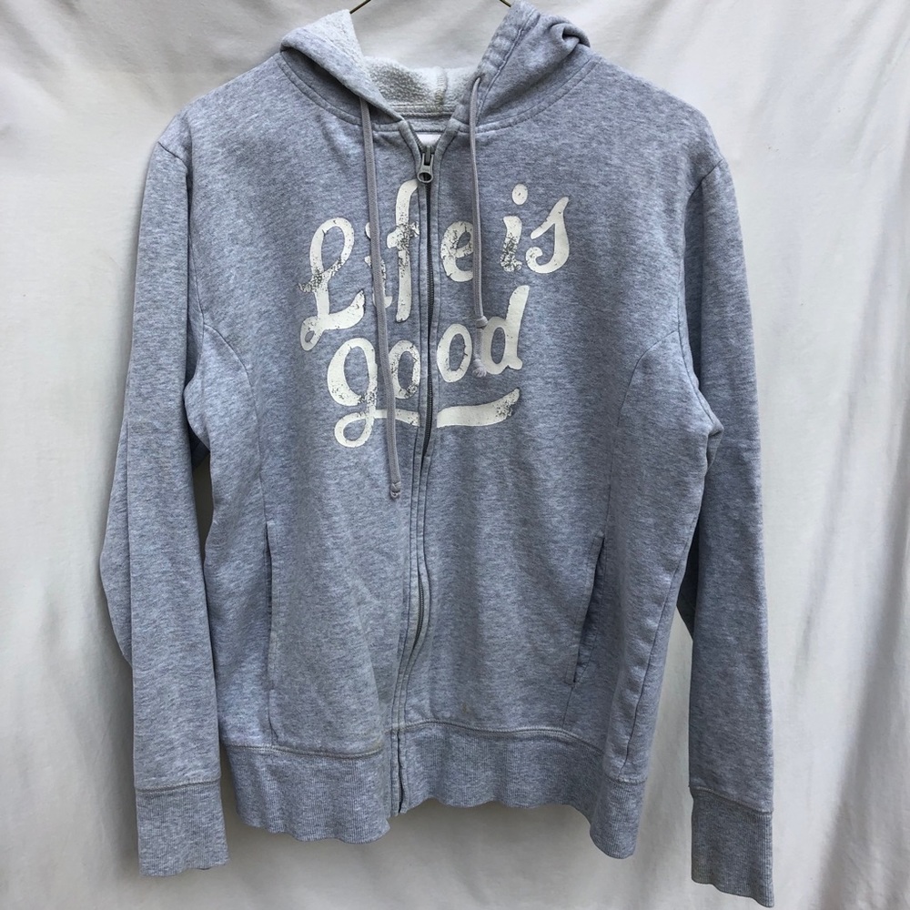 LIFE IS GOOD zippered hoodie Women’s Medium